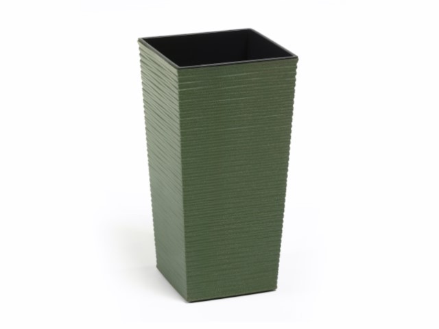 Maceta "FINEZJA DLUTO ECO" color verde bosque 30 × 57 cm · plástico