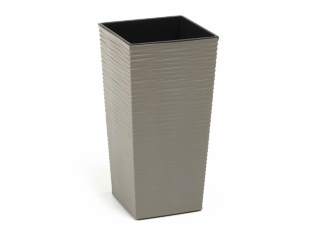 Maceta "FINEZJA DLUTO ECO" color gris 35 × 68 cm · plástico