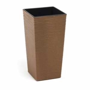 Maceta "FINEZJA DLUTO ECO" acabado madera natural 35 × 68 cm · plástico
