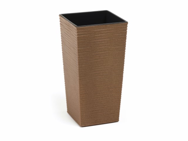 Maceta "FINEZJA DLUTO ECO" acabado madera natural 35 × 68 cm · plástico