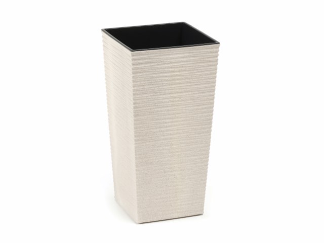 Maceta "FINEZJA DLUTO ECO" color blanco 40 × 75 cm · plástico