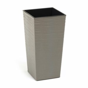 Maceta "FINEZJA DLUTO ECO" color gris 40 × 75 cm · plástico