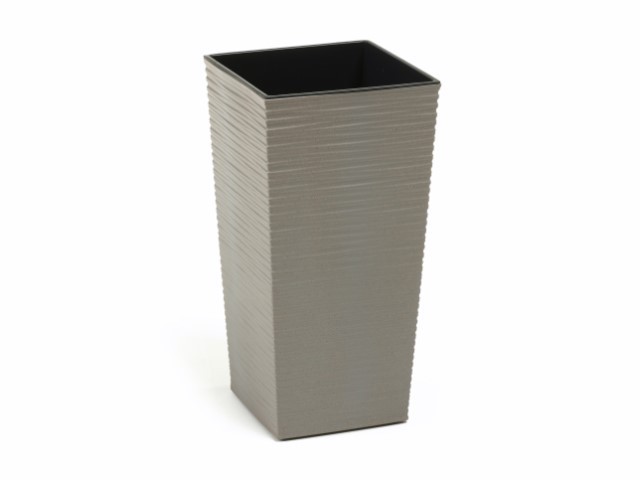 Maceta "FINEZJA DLUTO ECO" color gris 40 × 75 cm · plástico
