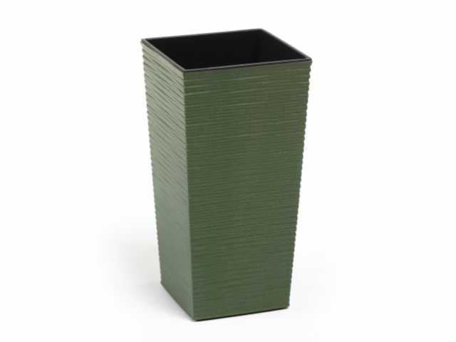 Maceta "FINEZJA DLUTO ECO" color verde bosque 40 × 75 cm · plástico