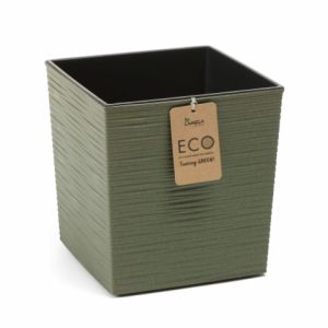 Maceta "JUKA DLUTO ECO" color verde oscuro 30 × 31 cm · plástico