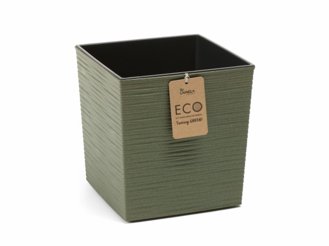 Maceta "JUKA DLUTO ECO" color verde oscuro 30 × 31 cm · plástico