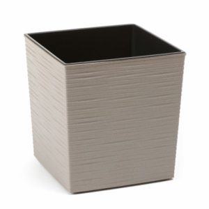 Maceta "JUKA DLUTO ECO" color gris 40 × 41 cm · plástico