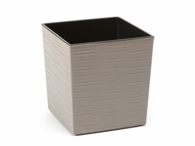 Maceta "JUKA DLUTO ECO" color gris 40 × 41 cm · plástico