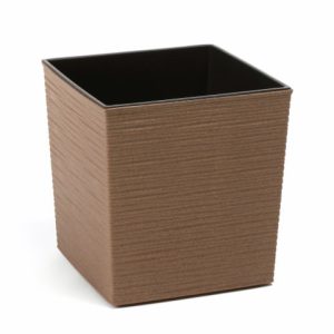 Maceta "JUKA DLUTO ECO" acabado efecto madera 40 × 41 cm · plástico
