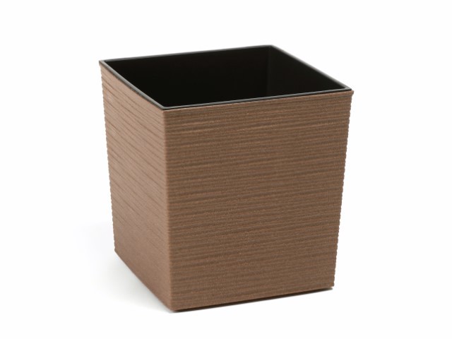 Maceta "JUKA DLUTO ECO" acabado efecto madera 40 × 41 cm · plástico