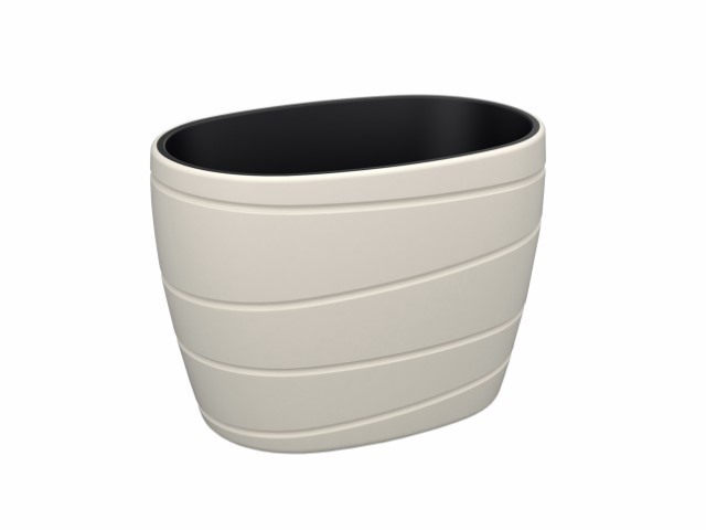 Jardinera "PASSA" color crema 60 × 40 × 43 cm · plástico