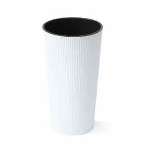 Maceta "LILIA JUMPER" color blanco 19 × 36 cm · plástico