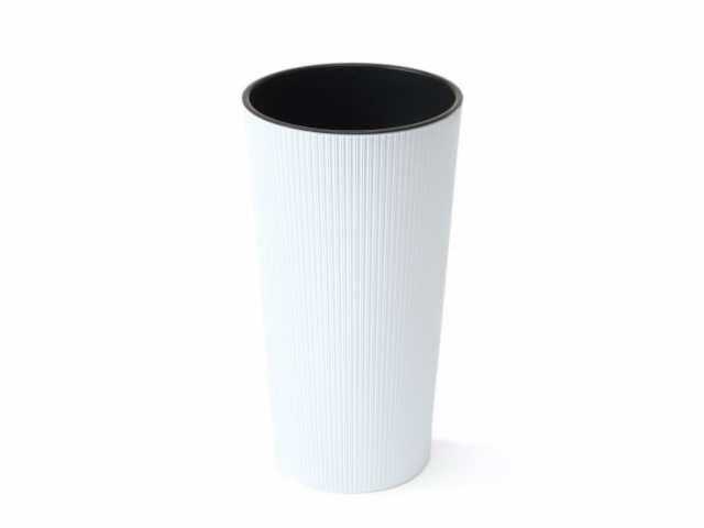 Maceta "LILIA JUMPER" color blanco 19 × 36 cm · plástico
