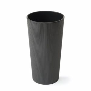 Maceta "LILIA JUMPER" color grafito 19 × 36 cm · plástico