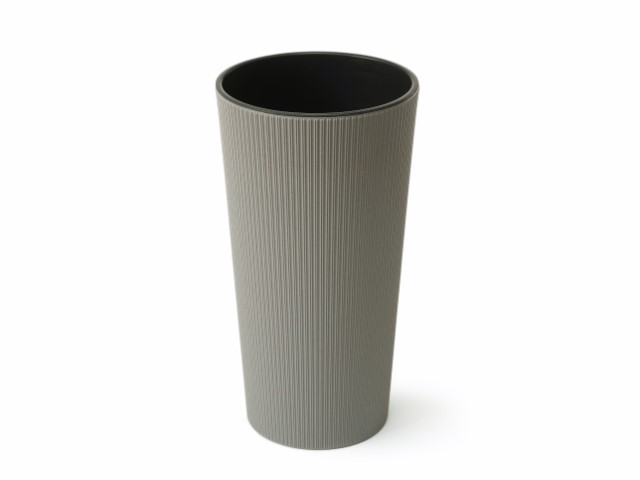 Maceta "LILIA ECO JUMPER" color gris 19 × 36 cm · plástico