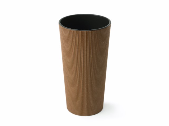 Maceta "LILIA ECO JUMPER" acabado efecto madera 19 × 36 cm · plástico