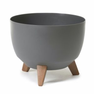 Maceta con pies "MISA ROMA" color antracita 29 × 23 cm · plástico