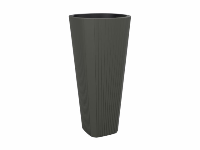 Maceta "MUZA" color antracita 39 × 81 cm · plástico