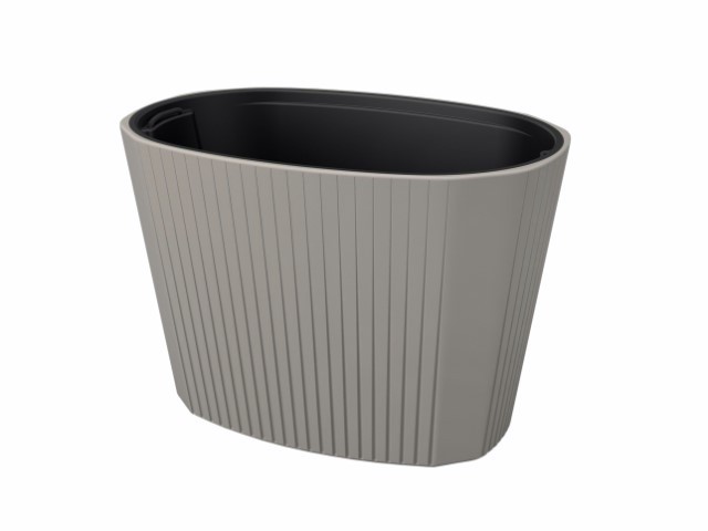 Jardinera "MUZA" color taupe 59 × 39 × 41 cm · plástico