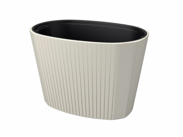 Jardinera "MUZA" color crema 59 × 39 × 41 cm · plástico