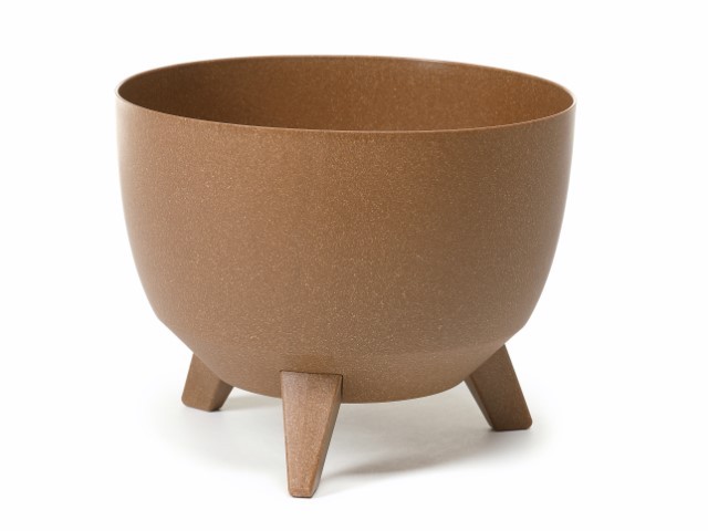 Maceta con pies "MISA ROMA ECO" acabado efecto madera 29 × 23 cm · plástico
