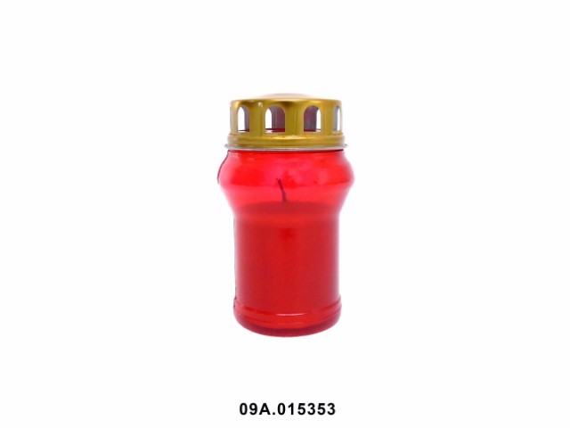 Cirio globo n.º 3 color rojo 7 × 14 cm