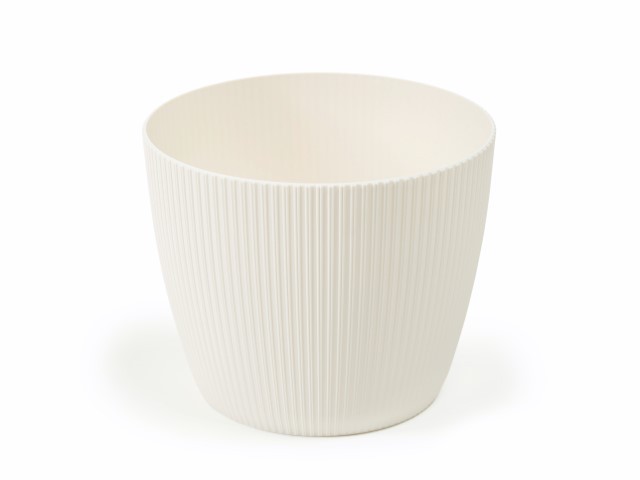 Maceta "MAGNOLIA" color cremoso 22 cm · plástico