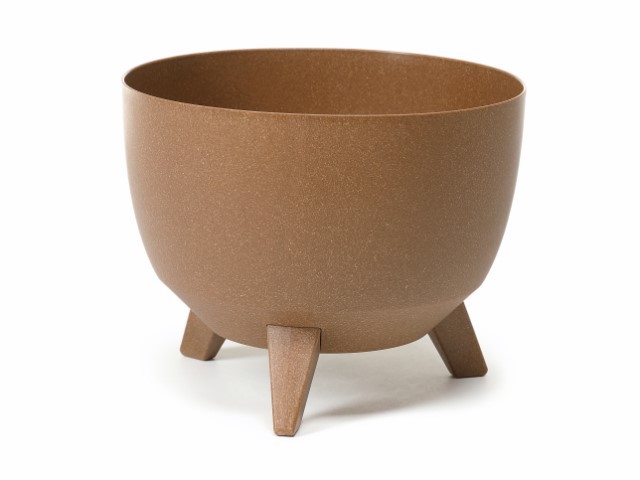Maceta con pies "MISA ROMA ECO MADERA" natural 24 cm · plástico