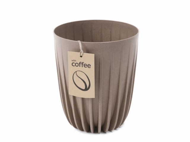 Maceta "MIRA ECO COFFEE" color leite 19 cm · plástico