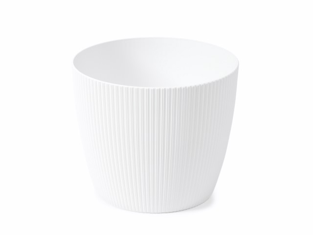 Maceta "MAGNOLIA ECO RECICLADO" color blanco 14 × 13 × 11 cm · plástico