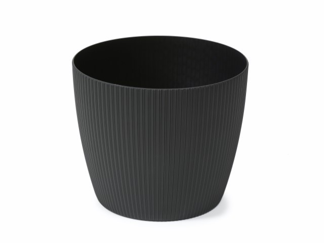 Maceta "MAGNOLIA ECO RECICLADO" color negro 30 × 24 cm · plástico