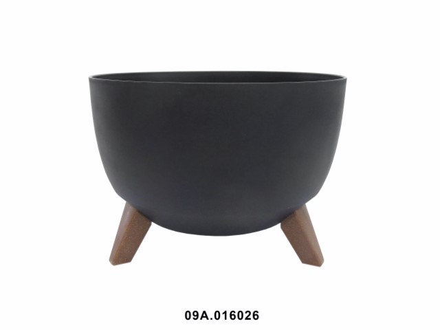 Maceta "ROMA" color negro 33 × 18 cm · plástico