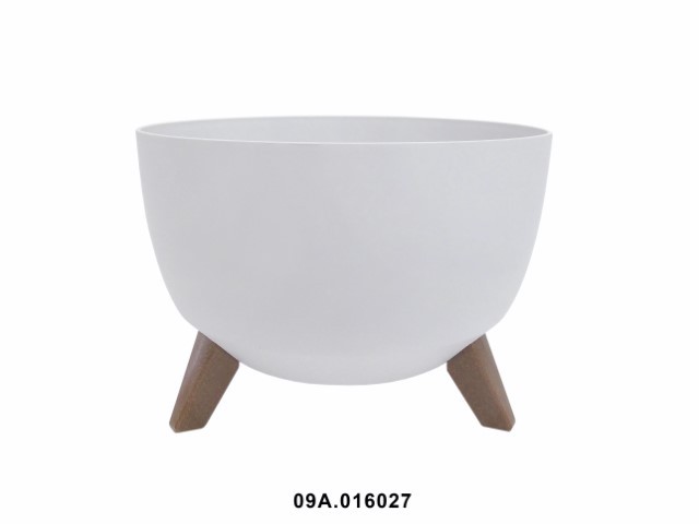 Maceta "ROMA" color blanco 33 × 18 cm · plástico