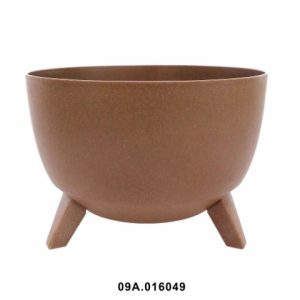 Maceta "ROMA ECO MADERA" acabado madera natural 33 cm · plástico