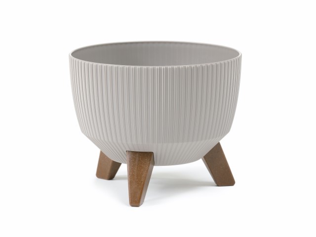 Maceta "ROMA JUMPER" taupe 24 × 15 cm · plástico