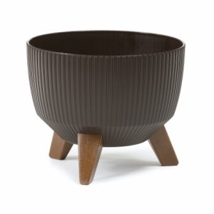 Maceta "ROMA JUMPER" café 24 × 15 cm · plástico