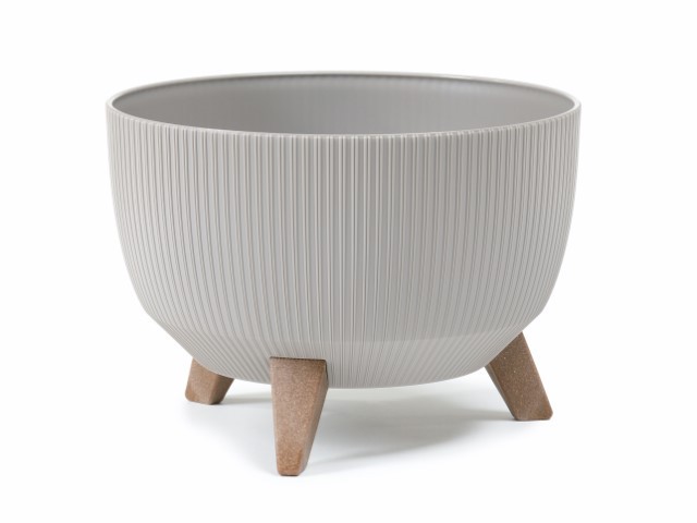 Maceta "ROMA JUMPER" taupe 33 × 18 cm · plástico