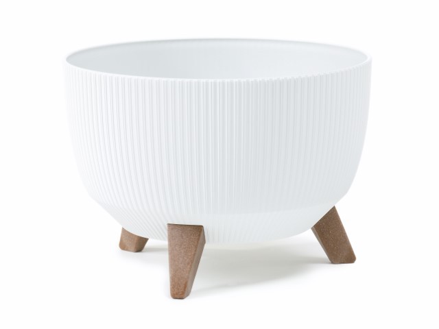 Maceta "ROMA ECO RECICLADO" color blanco 24 × 15 cm · plástico