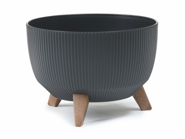 Maceta "ROMA ECO RECICLADO" color antracita 24 × 15 cm · plástico