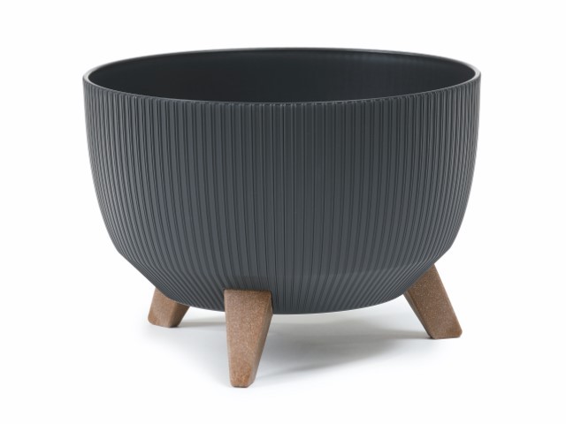 Maceta "ROMA ECO RECICLADO" color antracita 29 × 18 cm · plástico