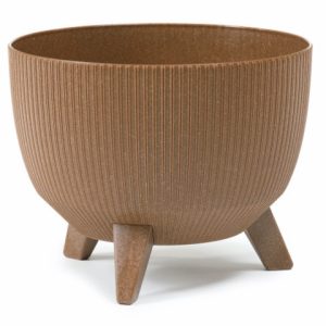 Maceta "ROMA ECO MADERA" acabado madera natural 33 × 18 cm · plástico