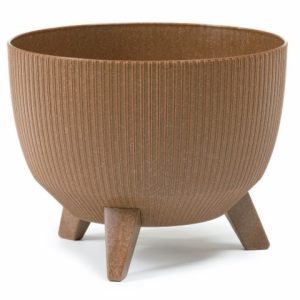 Maceta "ROMA ECO MADERA" acabado madera natural 40 × 20 cm · plástico