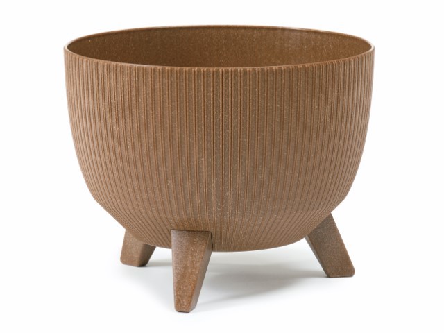 Maceta "ROMA ECO MADERA" acabado madera natural 40 × 20 cm · plástico
