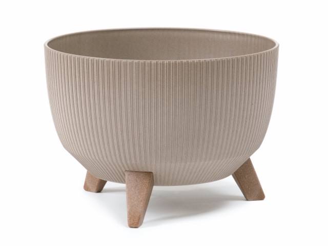 Maceta "ROMA ECO CAFÉ" leite 24 cm · plástico