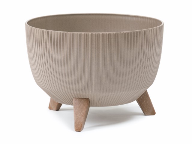 Maceta "ROMA ECO CAFÉ" leite 33 cm · plástico