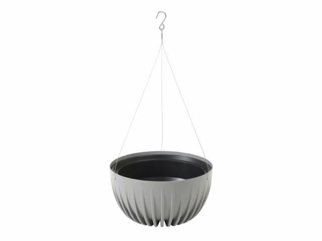 Maceta colgante "MIRA" color gris 24 × 14 cm · plástico