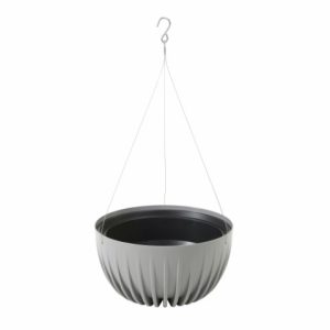 Maceta colgante "MIRA" color gris 30 × 15 cm · plástico