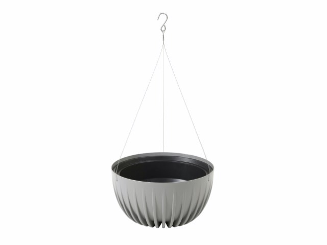 Maceta colgante "MIRA" color gris 30 × 15 cm · plástico
