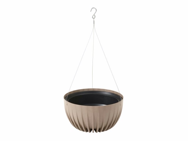 Maceta colgante "MIRA ECO CAFÉ" leite 24 × 14 cm · plástico