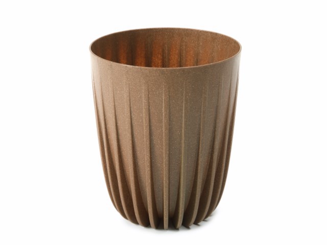 Maceta "MIRA ECO MADERA" natural 19 × 22 cm · plástico